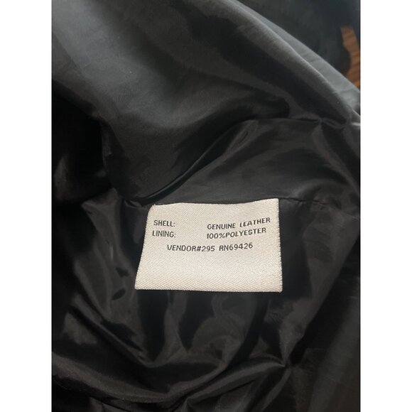 Pelle Studio black blazer button front collared leather jacket size Large - Picture 11 of 12